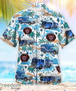 City of Gladstone, Fire-EMS 3D Summer Aloha Hawaiian Shirt Product Photo 3