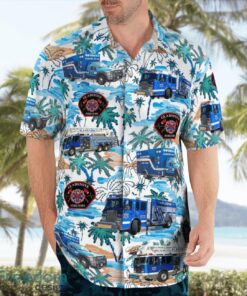 City of Gladstone, Fire-EMS 3D Summer Aloha Hawaiian Shirt Product Photo 4