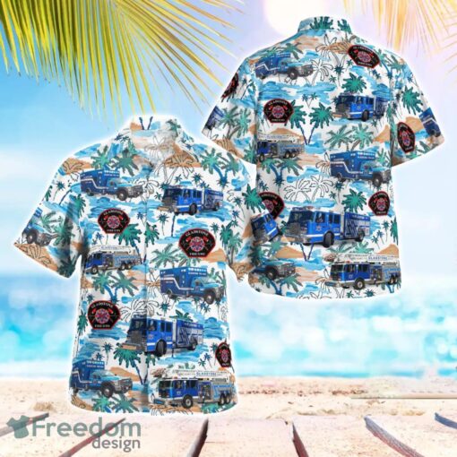 City of Gladstone, Fire-EMS 3D Summer Aloha Hawaiian Shirt Product Photo 1