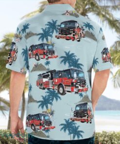 City of Hialeah Fire Department, Florida 3D Summer Aloha Hawaiian Shirt Product Photo 2