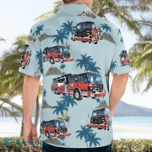 City of Hialeah Fire Department, Florida 3D Summer Aloha Hawaiian Shirt Product Photo 2