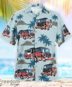 City of Hialeah Fire Department, Florida 3D Summer Aloha Hawaiian Shirt Product Photo 3