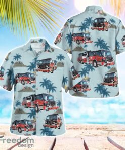 City of Hialeah Fire Department, Florida 3D Summer Aloha Hawaiian Shirt