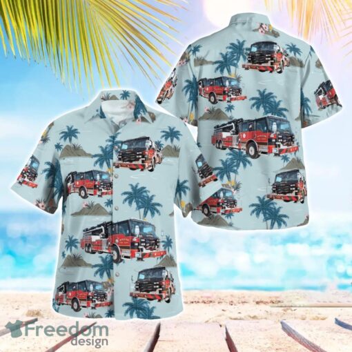 City of Hialeah Fire Department, Florida 3D Summer Aloha Hawaiian Shirt Product Photo 1