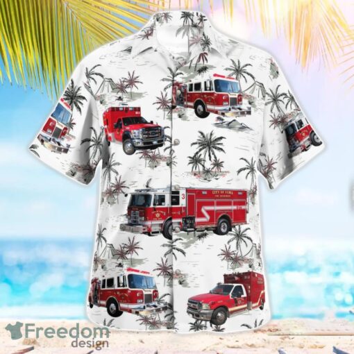 City of Yuma Fire Department 3D Hawaiian Shirt Product Photo 2