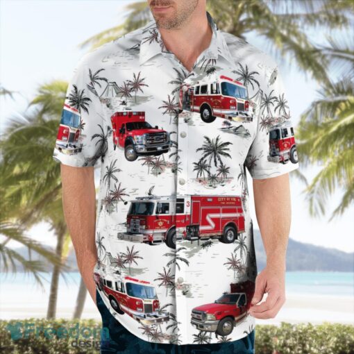 City of Yuma Fire Department 3D Hawaiian Shirt Product Photo 3