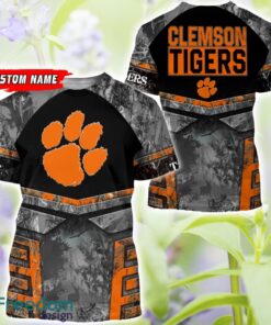 Clemson Tigers Grey Black Hunting 3D T-Shirt Hoodie Sweatshirt Zip Hoodie Custom Name Product Photo 3