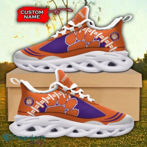 Clemson Tigers NCAA Max Soul Shoes Big Logo And Custom Name Sneakers For Men Women Product Photo 2