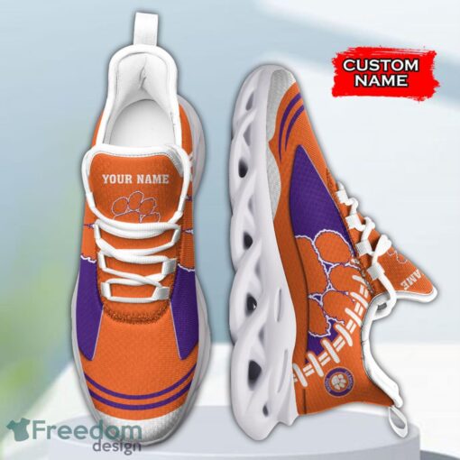 Clemson Tigers NCAA Max Soul Shoes Big Logo And Custom Name Sneakers For Men Women Product Photo 4