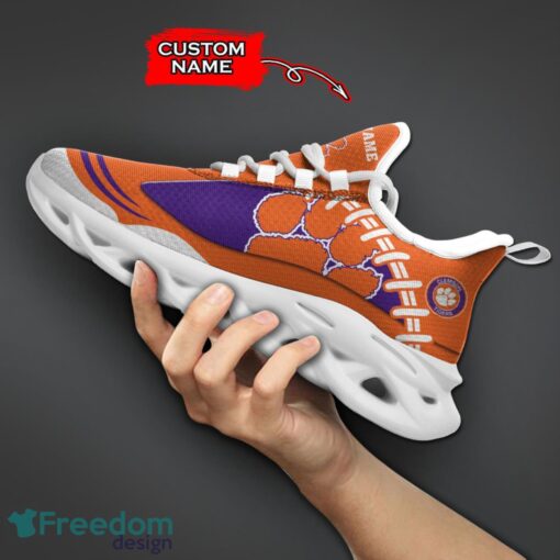 Clemson Tigers NCAA Max Soul Shoes Big Logo And Custom Name Sneakers For Men Women Product Photo 5