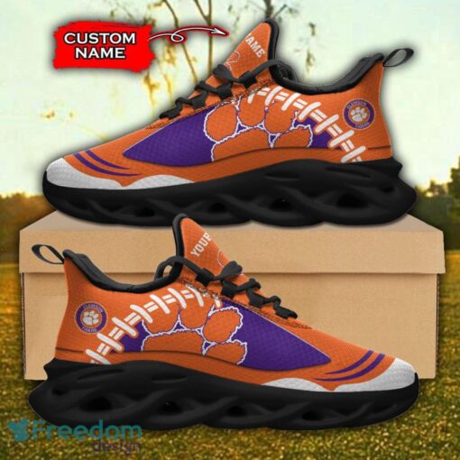 Clemson Tigers NCAA Max Soul Shoes Big Logo And Custom Name Sneakers For Men Women Product Photo 1