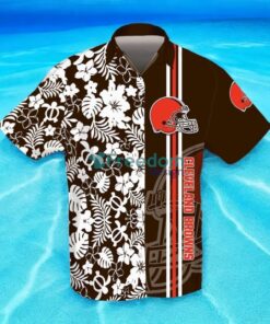Cleveland Browns 3D Flower Hibiscus Hawaiian Shirt