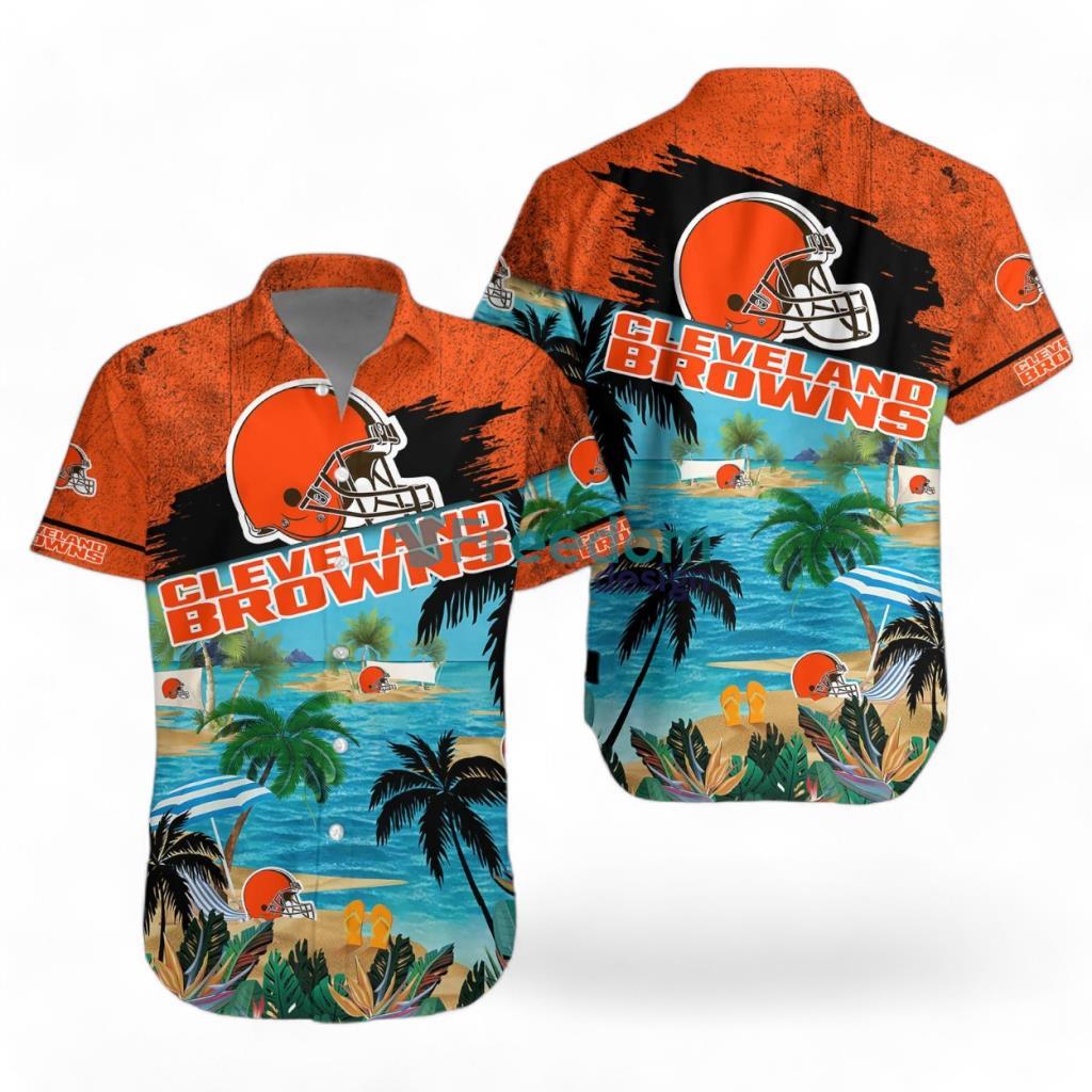 Cleveland Browns Logo Combo Hawaiian Shirt And Short Trending Summer For Fans image Cleveland Browns Logo Combo Hawaiian Shirt And Short Trending Summer For Fans Product Photo 1