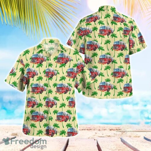 Cleveland Division of Fire, Ohio Fire Engine Hawaiian Shirt Beach Summer Shirt Product Photo 1