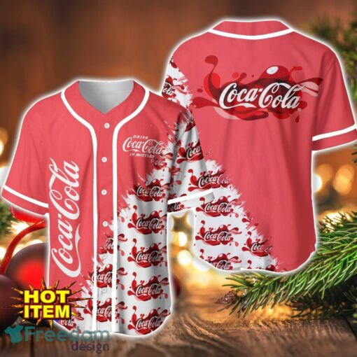 Coca Cola Logo Printed Baseball Jersey Shirt For Men And Women Product Photo 1