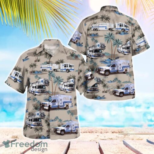 College Station Fire Department 3D Summer Aloha Hawaiian Shirt Product Photo 1