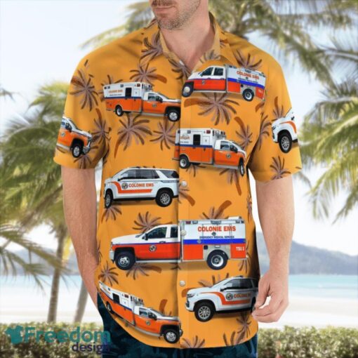 Colonie EMS Department 3D Summer Aloha Hawaiian Shirt Product Photo 4