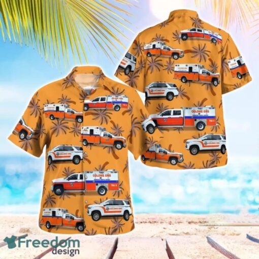 Colonie EMS Department 3D Summer Aloha Hawaiian Shirt Product Photo 1