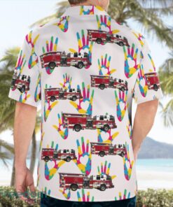 Colorado, West Metro Fire Rescue, World Autism Awareness Day Aloha Hawaiian Shirt Product Photo 2