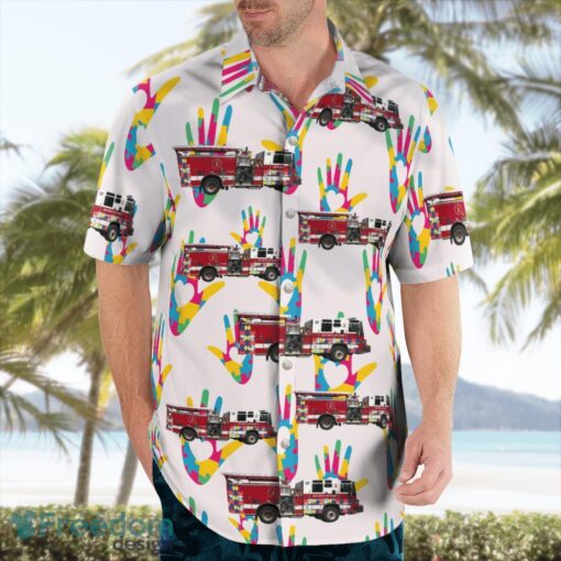 Colorado, West Metro Fire Rescue, World Autism Awareness Day Aloha Hawaiian Shirt Product Photo 4