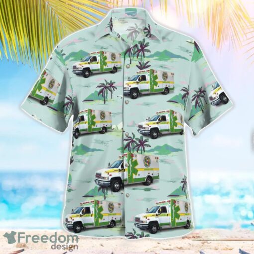 Columbia County Emergency Medical Services EMS (Florida) 3D Summer Aloha Hawaiian Shirt Product Photo 2