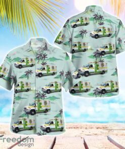 Columbia County Emergency Medical Services EMS (Florida) 3D Summer Aloha Hawaiian Shirt