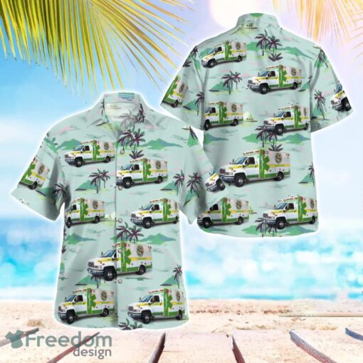 Columbia County Emergency Medical Services EMS (Florida) 3D Summer Aloha Hawaiian Shirt Product Photo 1