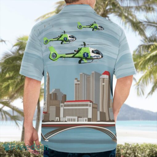 Columbus, Ohio, MedFlight Airbus Helicopters H130 T2 Aloha Hawaiian Shirt Product Photo 2