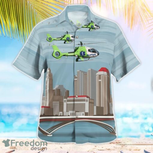 Columbus, Ohio, MedFlight Airbus Helicopters H130 T2 Aloha Hawaiian Shirt Product Photo 3