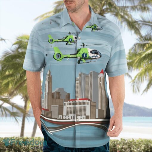 Columbus, Ohio, MedFlight Airbus Helicopters H130 T2 Aloha Hawaiian Shirt Product Photo 4