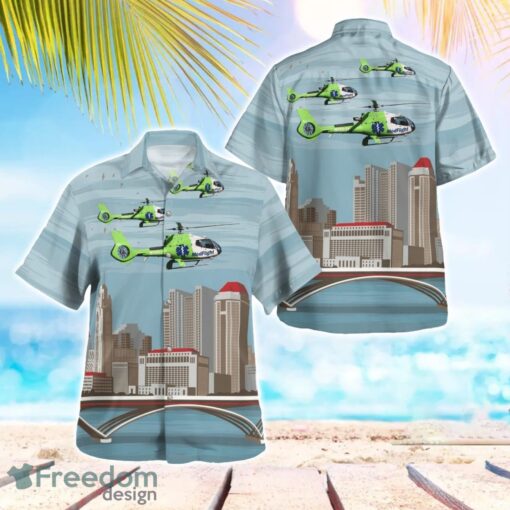 Columbus, Ohio, MedFlight Airbus Helicopters H130 T2 Aloha Hawaiian Shirt Product Photo 1