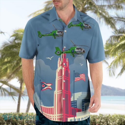 Columbus, Ohio, MedFlight Eurocopter EC 130B4 Beach Hawaiian Shirt Product Photo 4