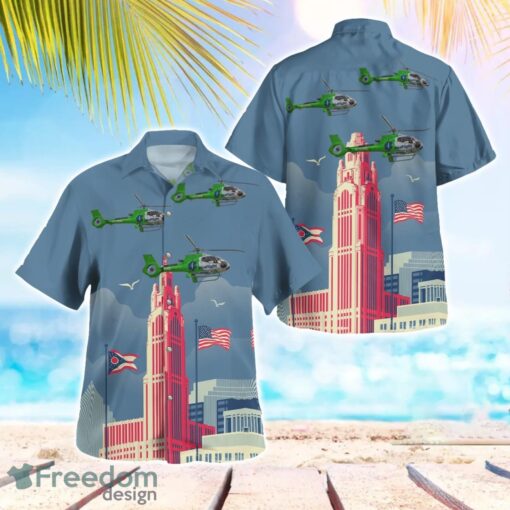 Columbus, Ohio, MedFlight Eurocopter EC 130B4 Beach Hawaiian Shirt Product Photo 1