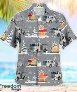 Connecticut New Haven Fire Department Christmas Beach Hawaiian Shirt Product Photo 2