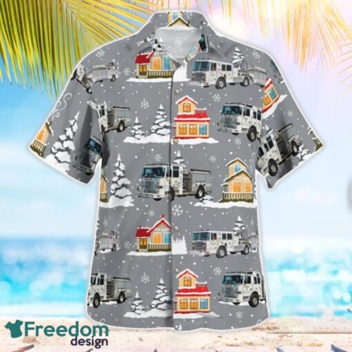 Connecticut New Haven Fire Department Christmas Beach Hawaiian Shirt Product Photo 2