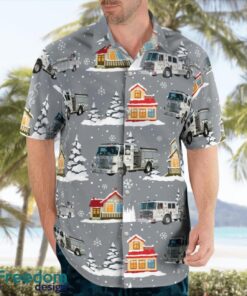 Connecticut New Haven Fire Department Christmas Beach Hawaiian Shirt Product Photo 3