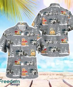 Connecticut New Haven Fire Department Christmas Beach Hawaiian Shirt Product Photo 1