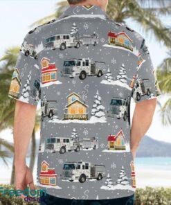 Connecticut New Haven Fire Department Christmas Beach Hawaiian Shirt Product Photo 4