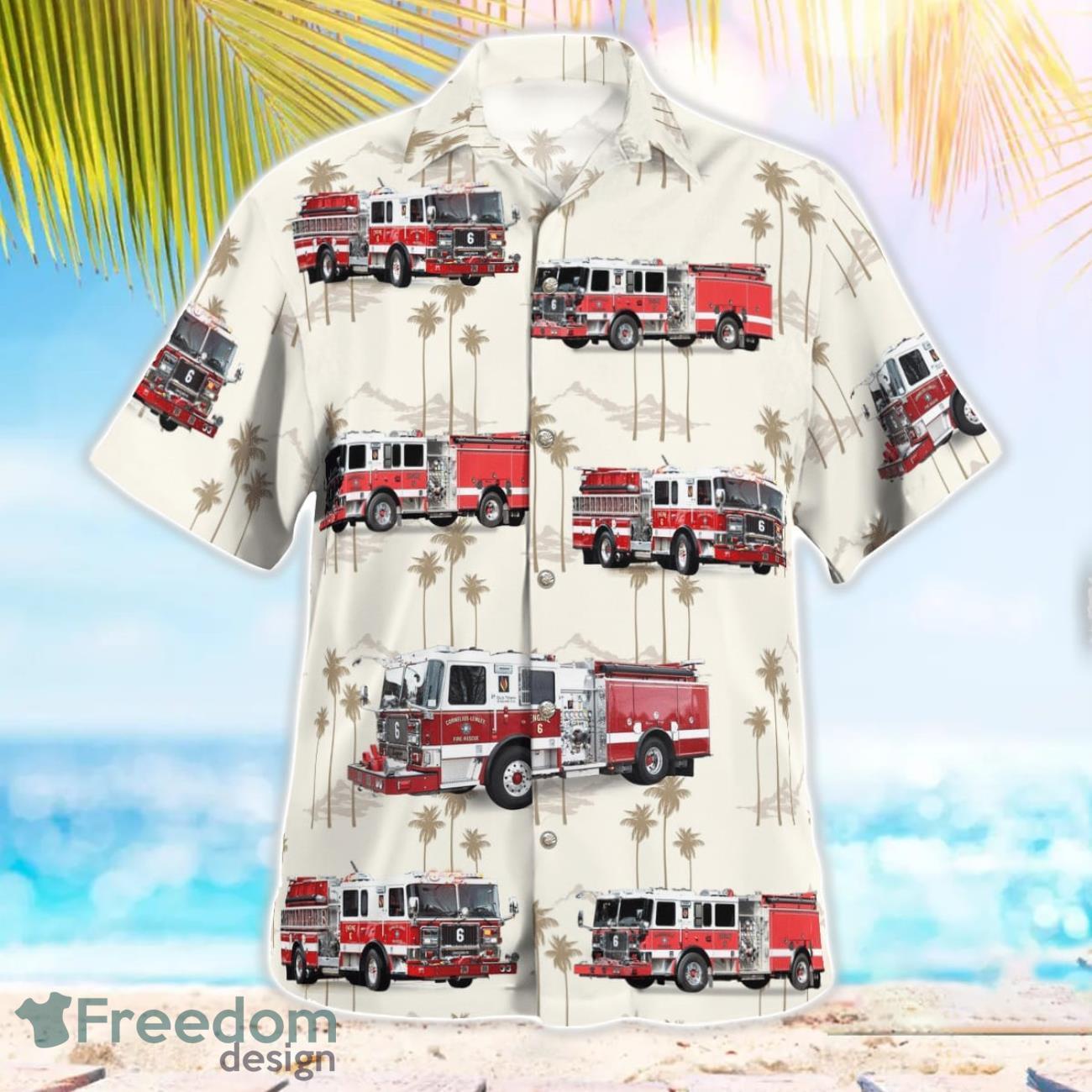 Cornelius-Lemley Fire Department 3D Hawaiian Shirt Cornelius-Lemley Fire Department 3D Hawaiian Shirt Product Photo 2