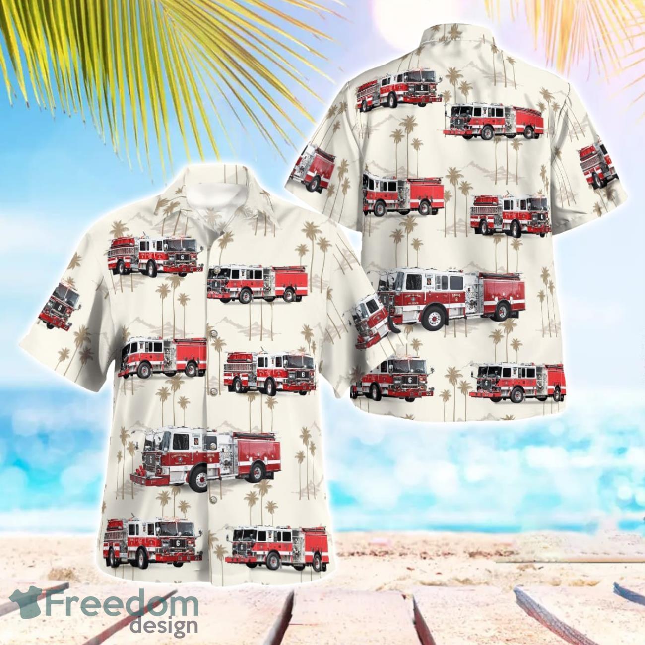 Cornelius Lemley Fire Department 3D Hawaiian Shirt image Cornelius-Lemley Fire Department 3D Hawaiian Shirt Product Photo 1