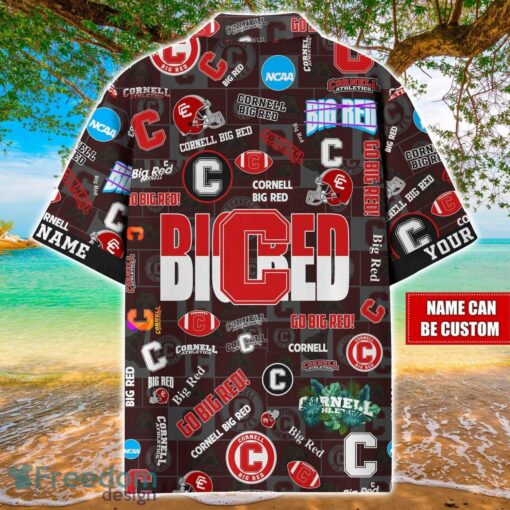 Cornell Big Red Logo Hawaiian Shirt For Fans Trending Beach Shirt Custom Name Product Photo 2