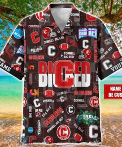 Cornell Big Red Logo Hawaiian Shirt For Fans Trending Beach Shirt Custom Name