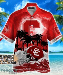 Cornell Big Red NCAA Hawaiian Shirt Coconut Tree Waves Beach Hawaii Shirt Custom Name For Fans Product Photo 2