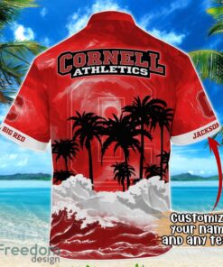 Cornell Big Red NCAA Hawaiian Shirt Coconut Tree Waves Beach Hawaii Shirt Custom Name For Fans Product Photo 3