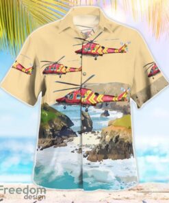 Cornwall Air Ambulance AgustaWestland AW-169 3D Summer Aloha Hawaiian Shirt Product Photo 3