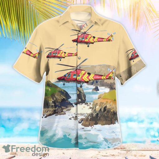 Cornwall Air Ambulance AgustaWestland AW-169 3D Summer Aloha Hawaiian Shirt Product Photo 3