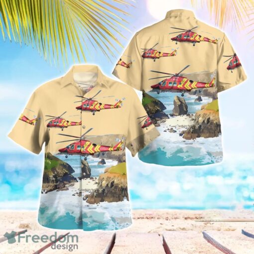 Cornwall Air Ambulance AgustaWestland AW-169 3D Summer Aloha Hawaiian Shirt Product Photo 1