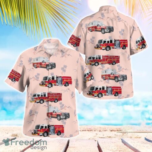 Corpus Christi, Texas, Corpus Christi Fire Department Aloha Hawaiian Shirt Product Photo 1