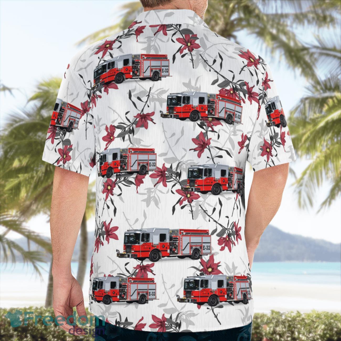 Crescent City Fire Rescue Fire Station 3 3D Hawaiian Shirt image Crescent City Fire Rescue Fire Station 3 3D Hawaiian Shirt Product Photo 2