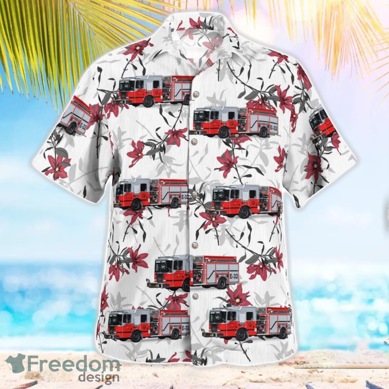 Crescent City Fire Rescue Fire Station 3 3D Hawaiian Shirt Crescent City Fire Rescue Fire Station 3 3D Hawaiian Shirt Product Photo 3